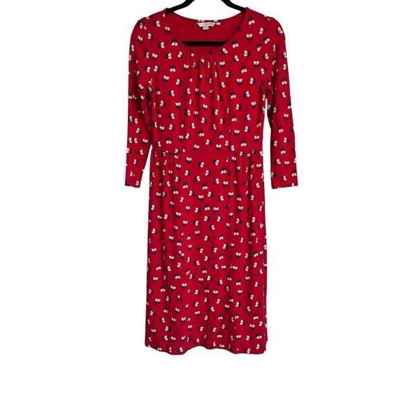Boden Dresses & Skirts - Boden Dress Womens Size 6 Multicolor Fit & Flare Butterfly Crew Neck Cocktail